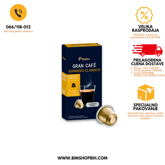 Tchibo Gran Cafe Espresso Classico Nespresso kompatibilne kapsule BIM SHOP