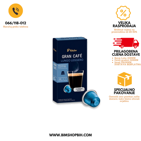 Tchibo Gran Cafe Lungo Leggero Nespresso kompatibilne kapsule BIM SHOP