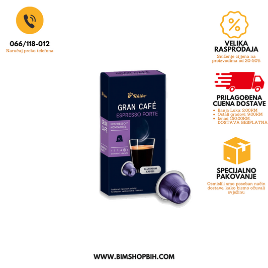 Tchibo Gran Cafe Espresso Forte Nespresso kompatibilne kapsule BIM SHOP