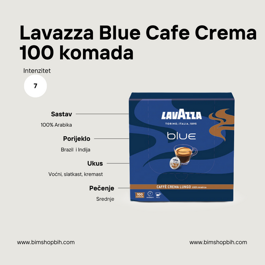 Lavazza Blue Caffe Crema Lungo kapsule | 100 komada BIM SHOP BiH