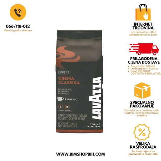 Premium Lavazza Crema Classica, 1 kg BIM SHOP BiH