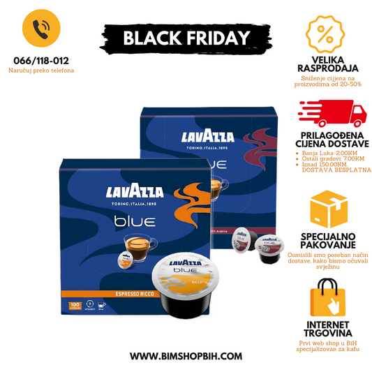 Lavazza Blue Ricco 100 Kapsula + LB iTierra 100 Kapsula BIM SHOP BiH