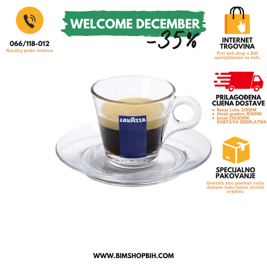 Lavazza staklena šoljica za espresso, 70ml BIM SHOP BiH